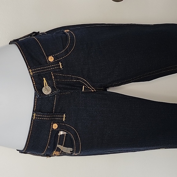 True Religion Joey Jeans, Very Dark Blue With Silver Logos, Size 27 - Picture 2 of 11